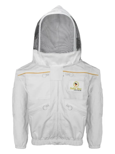 Beekeeping Jacket Premium Cotton with Fencing Veil Sting Proof
