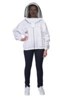 white cotton jacket YKK Brass zip